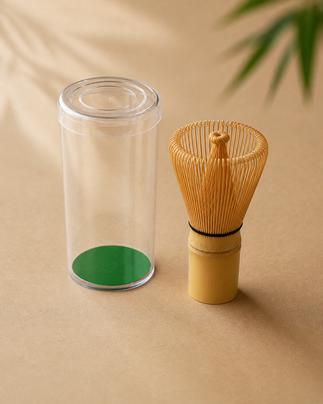 Bamboo matcha whisk for preparing smooth matcha at home