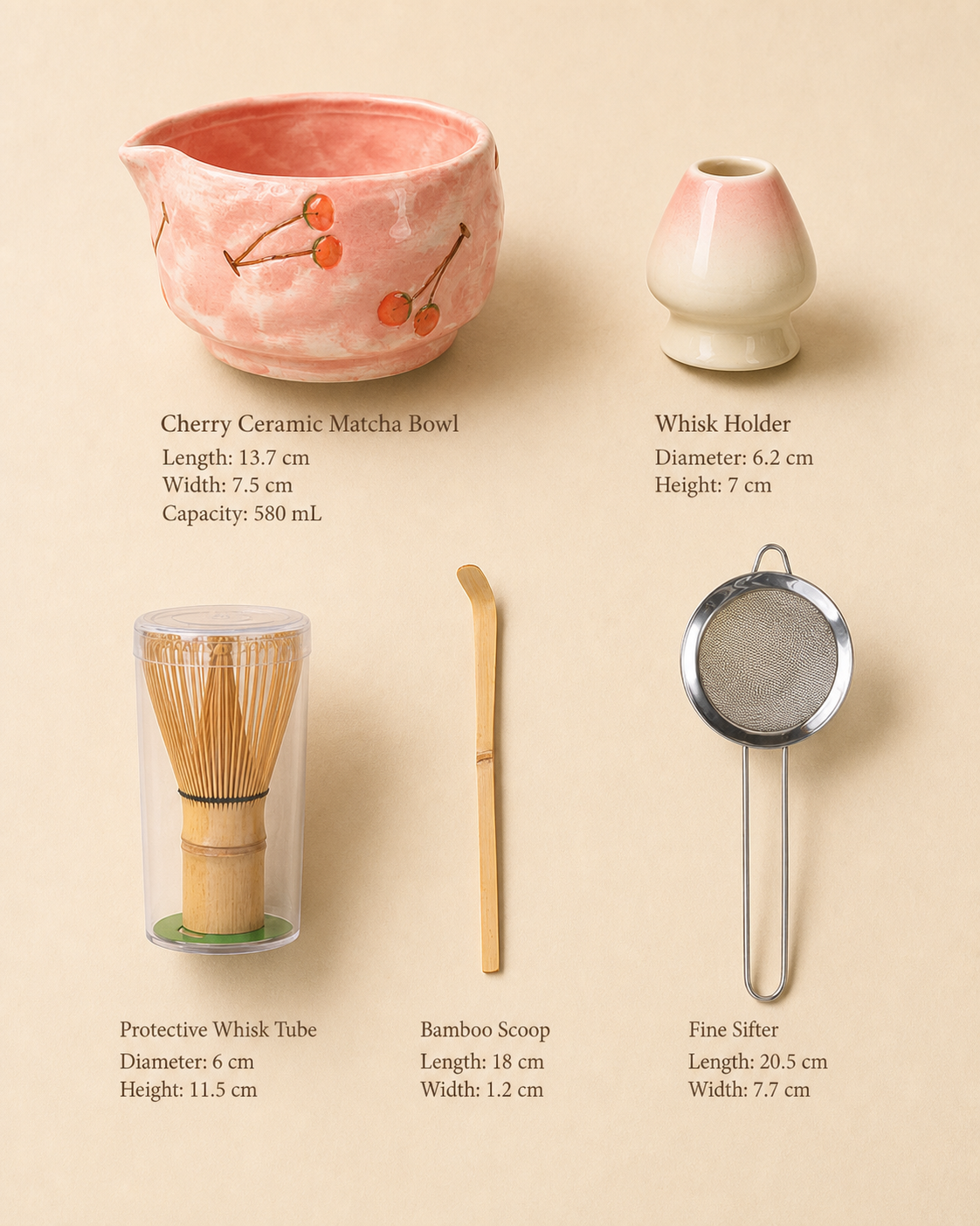 Cherry Willow ceramic matcha set packaging and gift-ready presentation