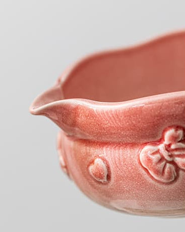 Blush Bow matcha set prepared for a soft pink and green tea ritual