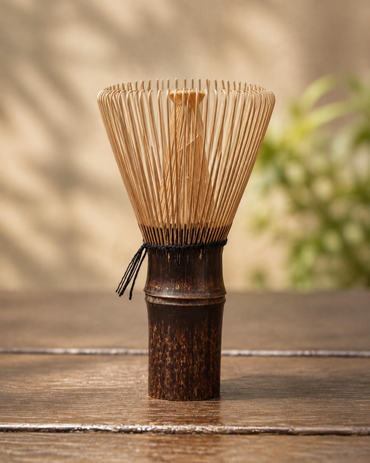 Natural purple bamboo matcha whisk product image