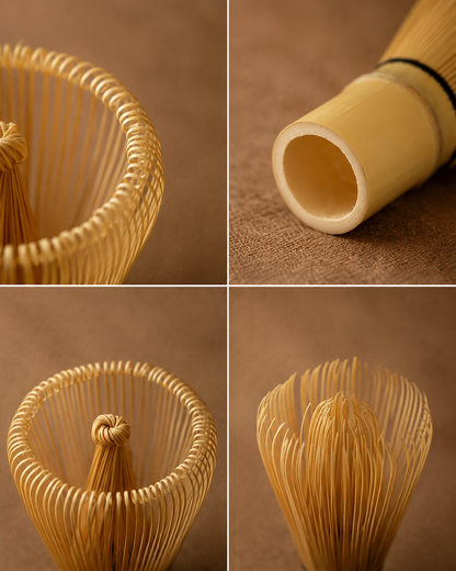 Natural white bamboo chasen for whisked matcha