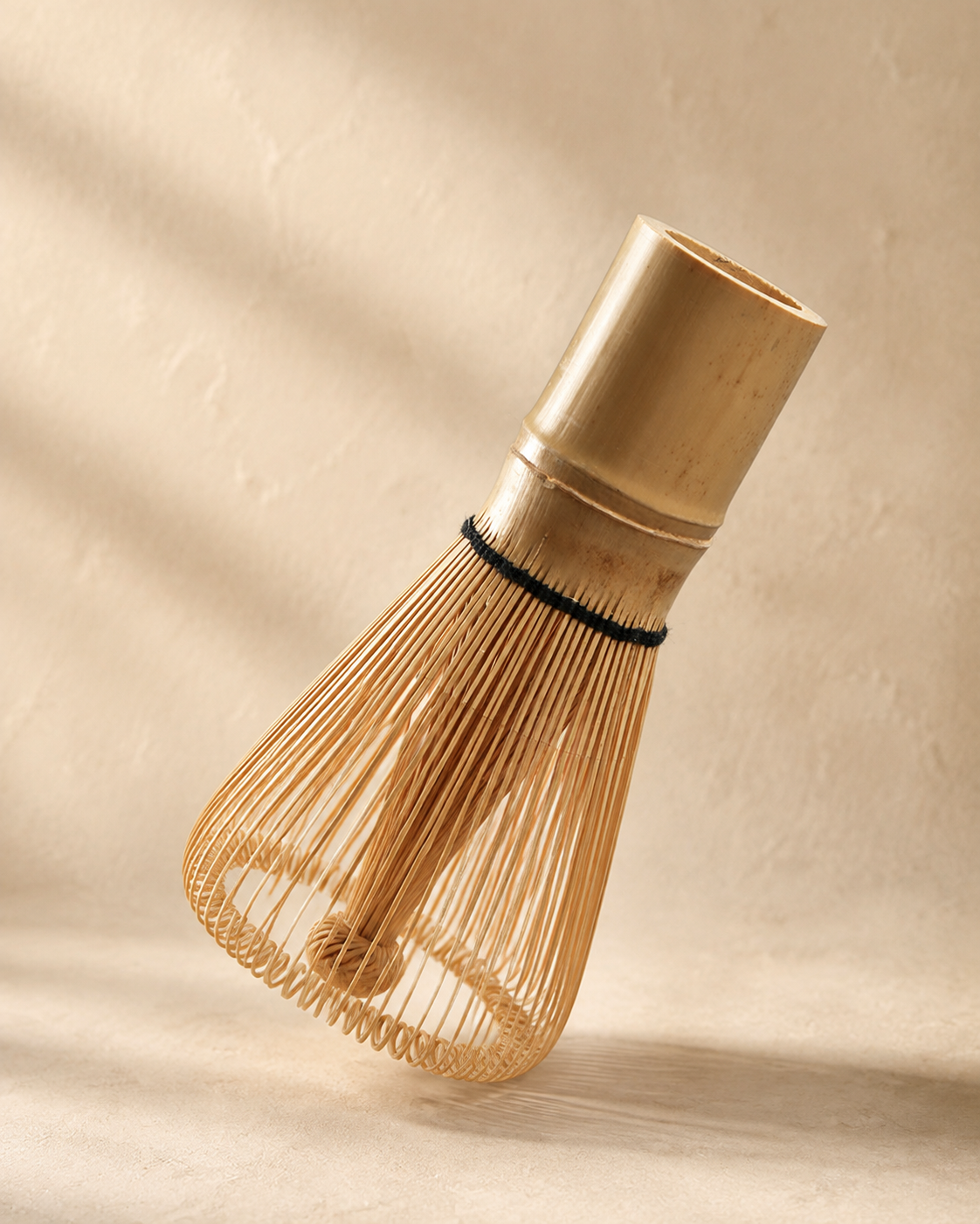 Traditional natural white bamboo chasen whisk
