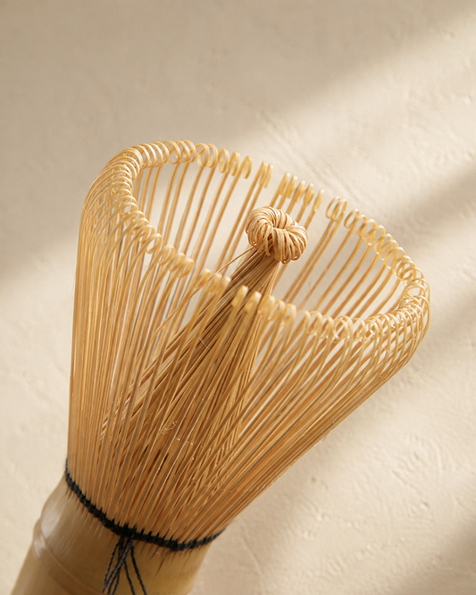 Natural white bamboo matcha whisk product image
